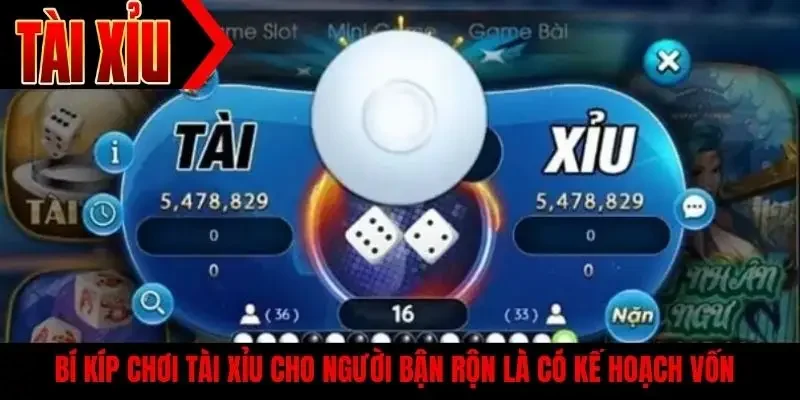 Bí kíp chơi tài xỉu cho người bận rộn là có kế hoạch vốn