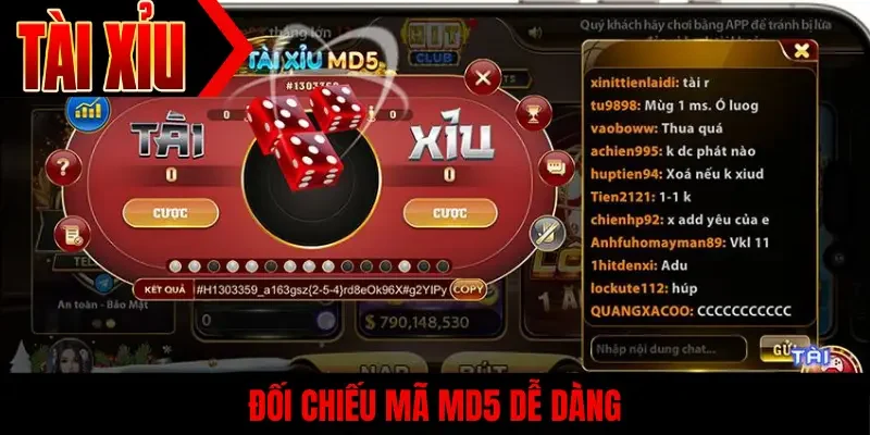 Đối chiếu mã MD5 dễ dàng