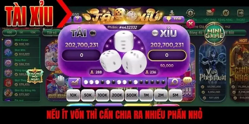 Nếu ít vốn thì cần chia ra nhiều phần nhỏ