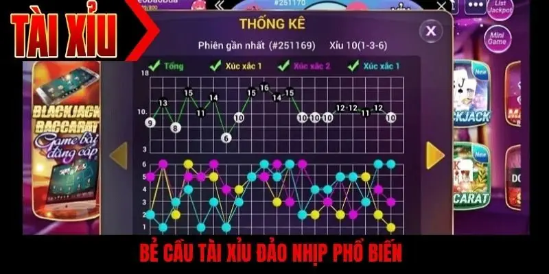 Bẻ cầu tài xỉu đảo nhịp phổ biến