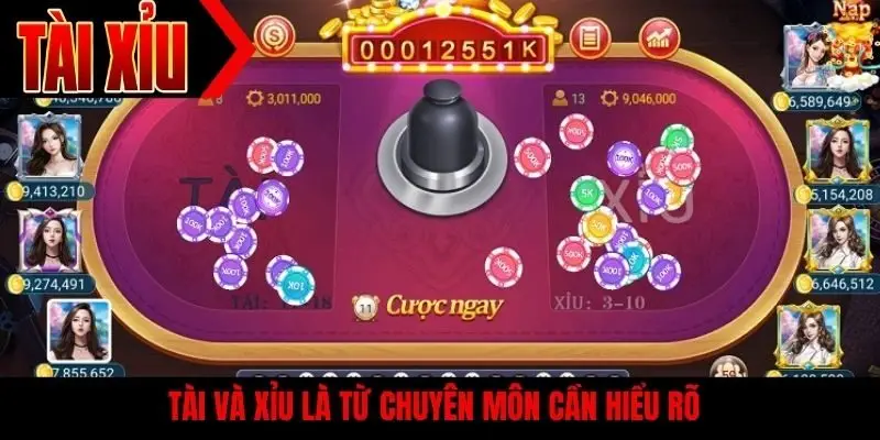 Tài và Xỉu là từ chuyên môn cần hiểu rõ